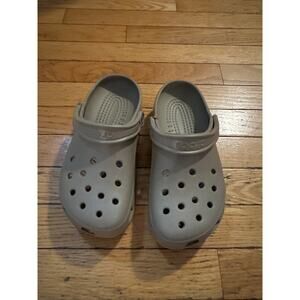 Crocs Classic Clogs Gray Croslite Slip On Shoes M5 W7 Unisex Comfort